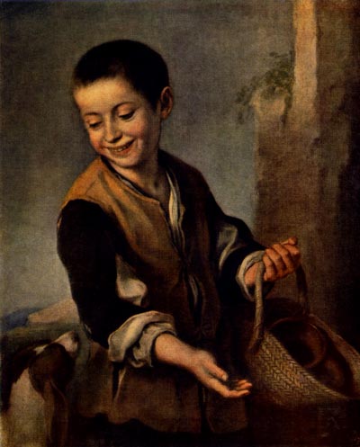 Murillo, Bartolome Esteban. A Boy with a Dog. 1650s. Oil on canvas. The Hermitage, St. Petersburg, Russia.