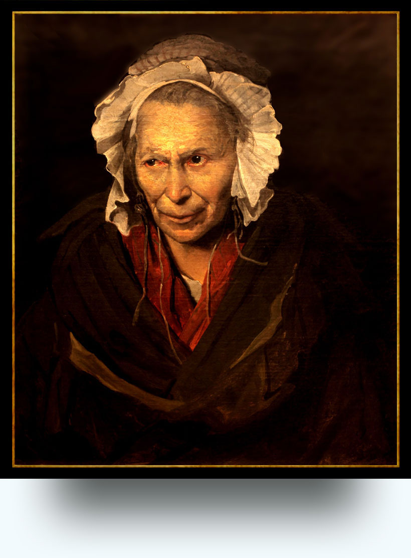 Jean Louis André Théodore Géricault. The Madwoman. 1822–23. Oil on canvas. 72×58 cm. Museée des Beaux-Arts, Lyons, France.