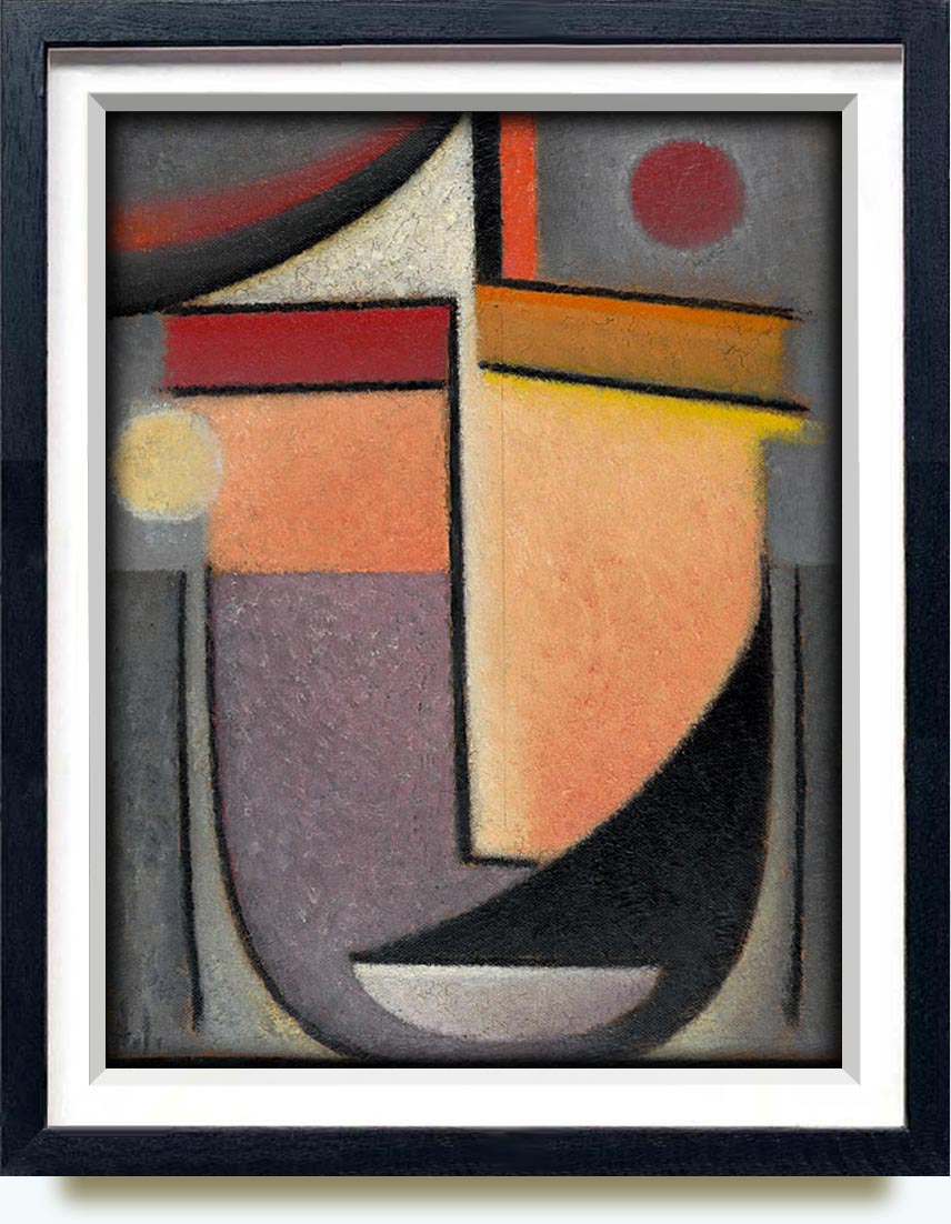 Alexej Jawlensky (1864–1941). Abstrakter Kopf, Morgenlicht. 1926. Öl auf Karton. 38×29,5 cm; Privatbesitz Schweiz, Depositum im Zentrum Paul Klee, Bern