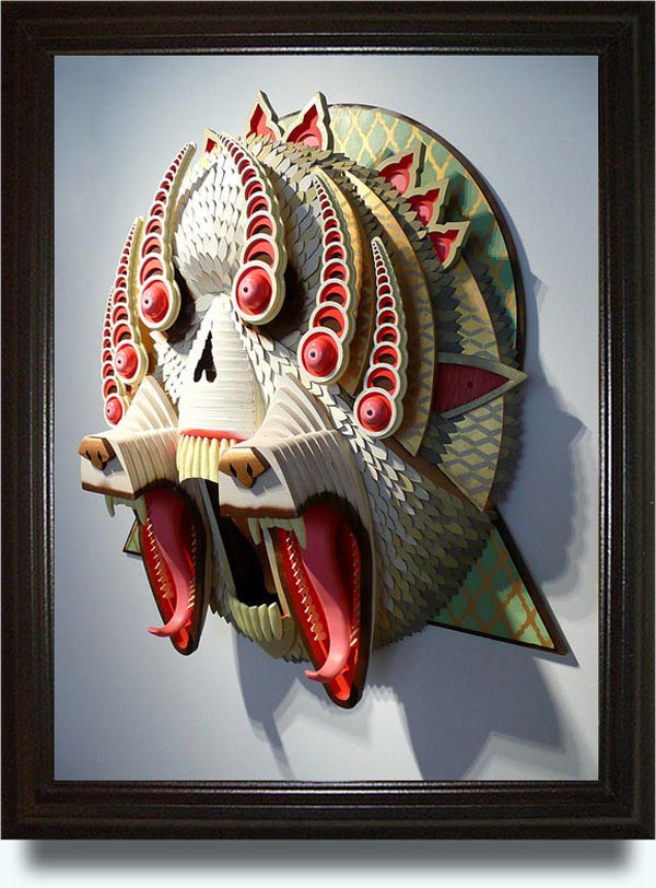 AJ Fosik (born and raised in Detroit, Michigan, and currently based in Portland, OR, US). In the Teeth of Stupefying Odds. 2010. Wood, paint, nails. 121.9×121.9×38.1 cm. David B. Smith Gallery in Denver, Colorado, US.