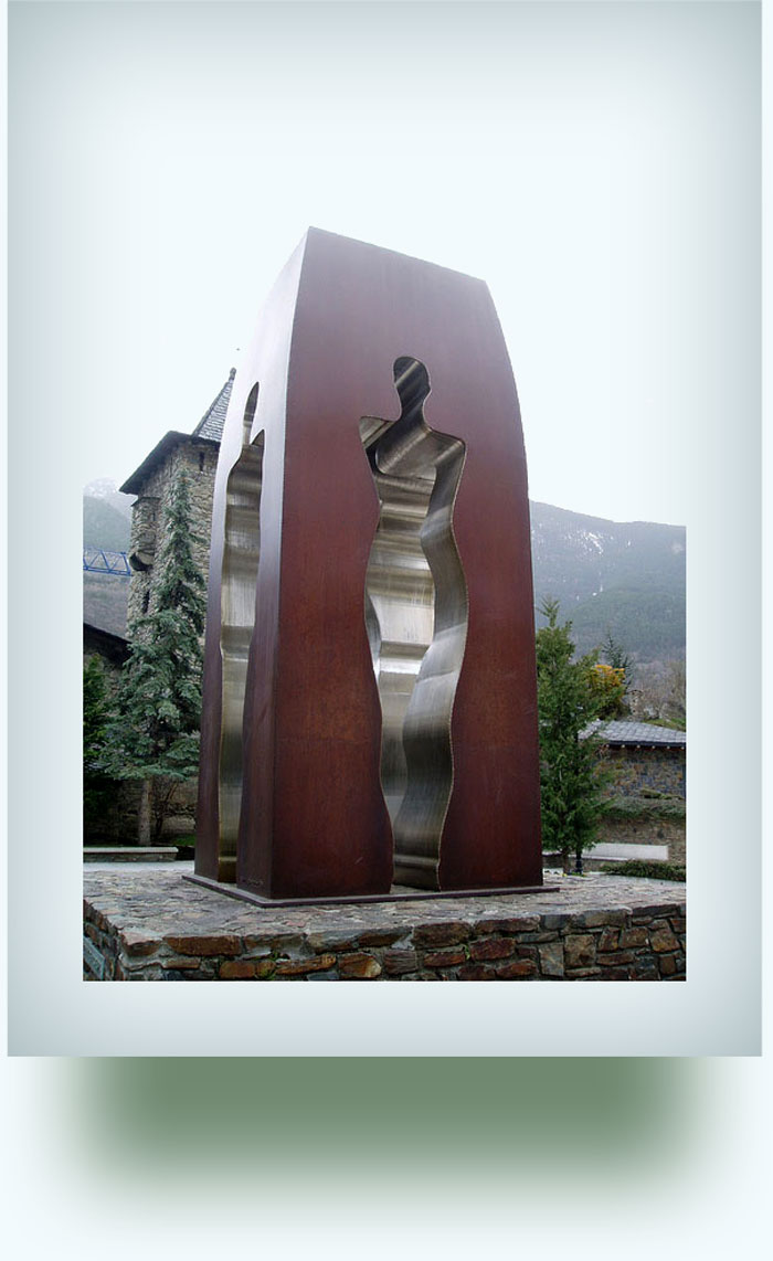 Emili Armengol i Gall (Terrassa, 7 de maig de 1911 – Barcelona, 17 de juliol de 1976). Sculpture erected in 1993 in the gardens of the Casa de la Vall, Andorra la Vella.