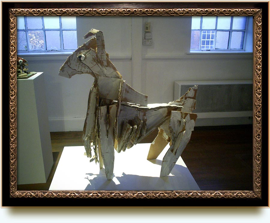 Jake and Dinos Chapman = Iakovos “Jake” Chapman (b. 1966 in Cheltenham, Gloucestershire, England) and Konstantinos “Dinos” Chapman (b. 1962 in London). Goat. 2007. Painted cardboard tare. Piece from  «Two Legs Bad, Four Legs Good»at gallery Paradise Row in London.