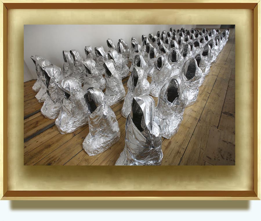 Kader Attia (b. 1970 in Dugny (Seine Saint-Denis). Lives and works in Paris). Ghost. 2007. Aluminium foil.