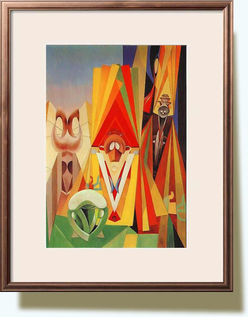 Max Ernst (1891–1976). Feast of the Gods. 1948. 153×107 cm., Museum des 20. Jahrhunderts, Vienna.