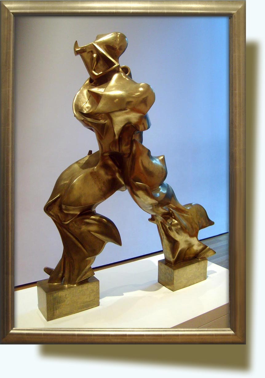 Umberto Boccioni (1882–1916). Unique Forms of Continuity in Space. 1913, bronze. Museum of Modern Art (New York City).