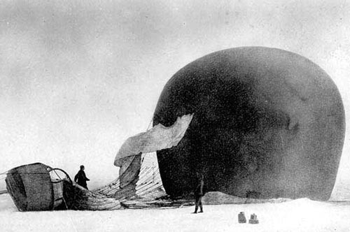 Шар Андрэ на полярном льду, 14 июля 1897 г.