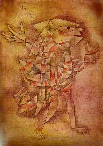 Paul Klee. Little Jester in a Trance. 1929. Oil and watercolor on hessian. 50.0×35.5. Museum Ludwig, Cologne, Germany.