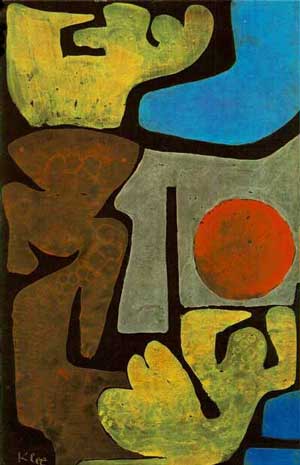Paul Klee. Park of Idols. 1939. Watercolor on blackened paper, 14×8¼ in; Collection Felix Klee, Bern.