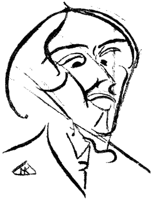 Н.И. Кульбин (1868–1917). „Подобен Алексею Кручёных” из сборника «Взорваль». 1913. Автолитография.