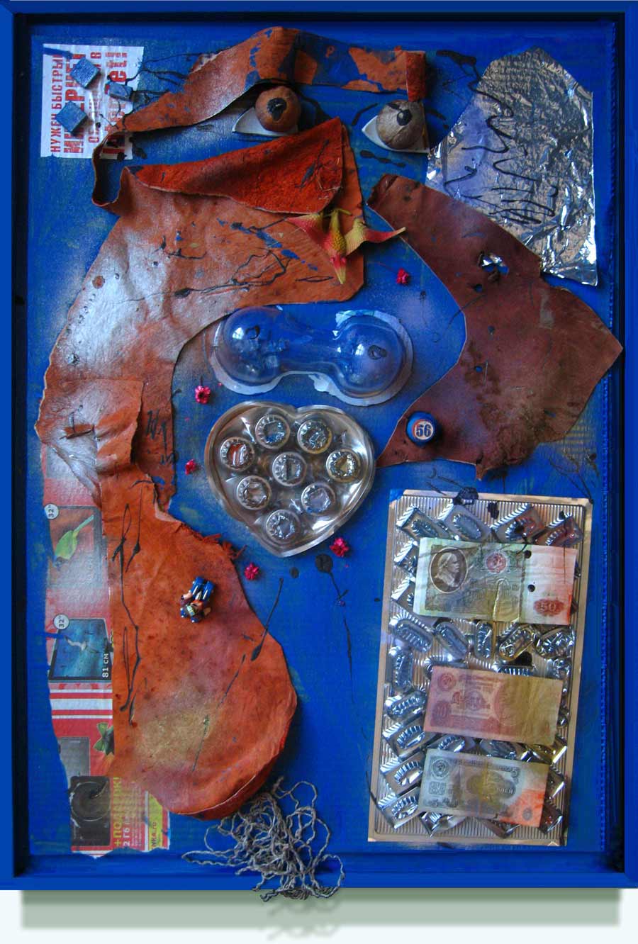 Felix Volosenkov (b. 1944 in Ukraine, now lives and works in St. Petersburg). Venus of the Moment or the Moment of Venus. 2008. Mixed media on pasteboard. 80×60 cm.
